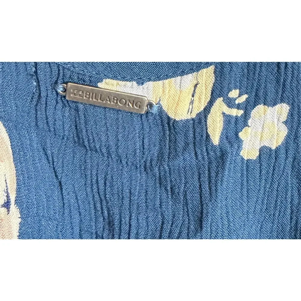 O'Neill Women Tunic Dress XS Extra Small Blue Floral Long Sleeve V-Neck NWT New - Picture 7 of 10